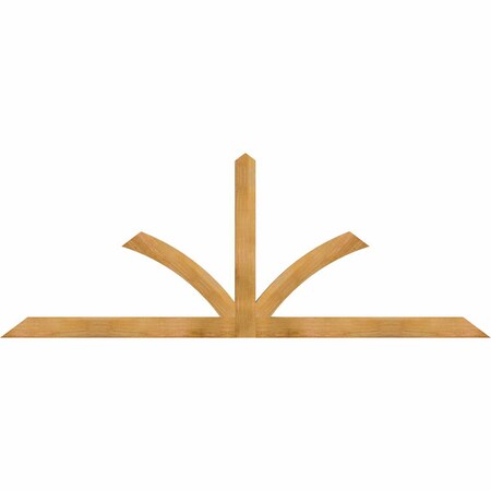 Ekena Millwork Richland Rough Sawn Timber Gable Bracket, Western Red Cedar, 96"W x 36"H x 2"D x 4"F, 9/12 Pitch GBW096X36X0204RIC00RWR